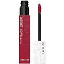 Maybelline Super Stay Matte Ink Liquid Lipstick Makeup, Long Lasting High Impact Color, Up to 16H Wear, Ruler, Deep Cranberry, 1 Count, Packaging May