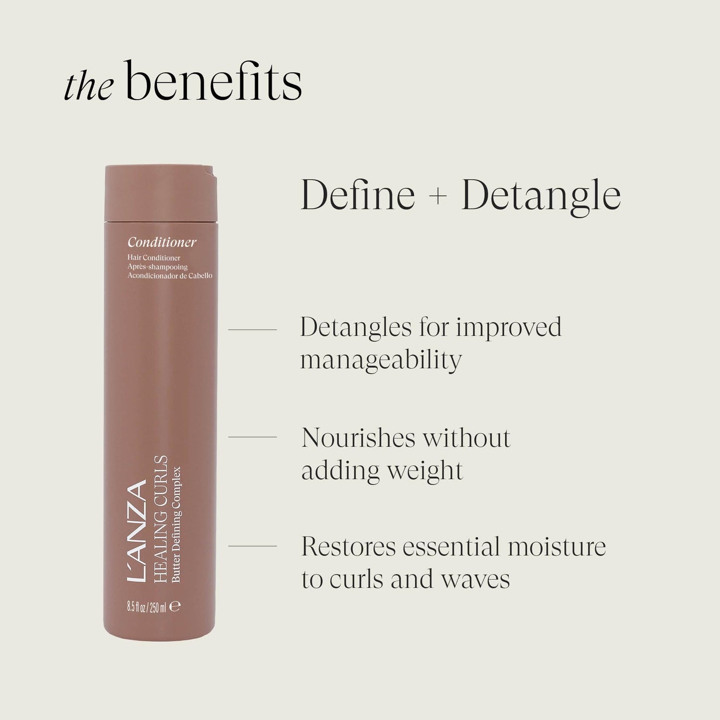 L'ANZA Healing Curls Butter Whip Hair Styling Mousse, Curly Shampoo & Conditioner Set, Detangles & Defines Curls, Texture Control, Deep Hydration