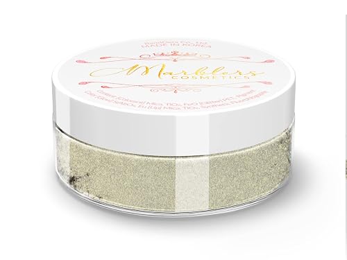 MARBLERS Chunky Natural Mica Powder [Warm Space Pearl] 0.11oz (3g) | Highly Pigmented | Non-Toxic, Vegan, Cruelty-Free | Eyeshadow, Body Butter, Nail