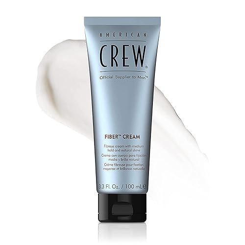 American Crew Men's Fiber Cream, Like Hair Gel with Medium Hold & Natural Shine, Stocking Stuffer for Him, 3.3 Fl Oz