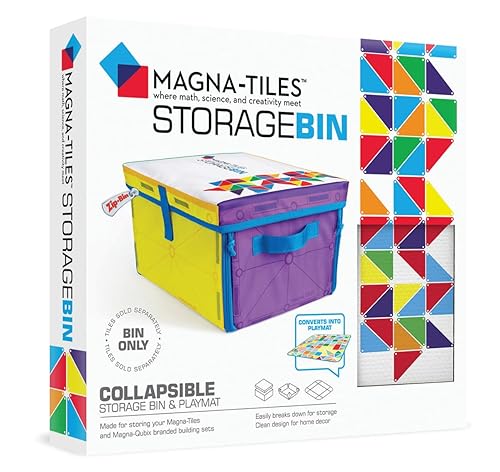 MAGNA-TILES Storage Bin & Interactive Play-Mat, The ORIGINAL Magnetic Building Brand