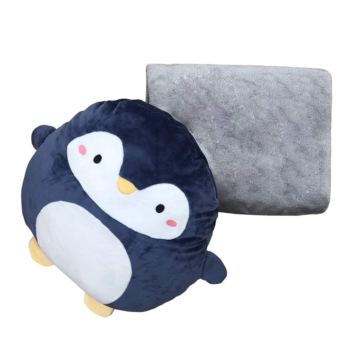 Hofun4U Penguin Stuffed Animal 16 Inch, Blanket in Cute Plush Pillow, Girls Boys Gifts for Birthday Christmas, Travel