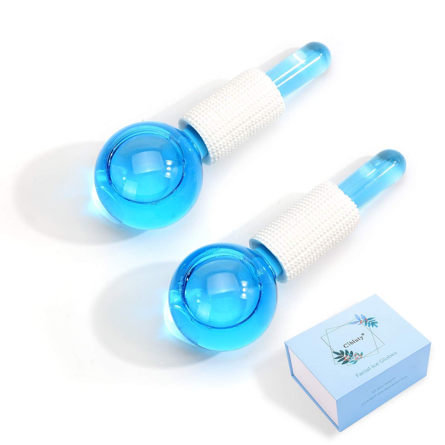 CIBLUTY ICE Globes for Facial, 2 PCS Facial Globes for Massage Tool, Facial Roller Cold Skin Massagers, Tighten Skin, Reduce Puffiness and Dark