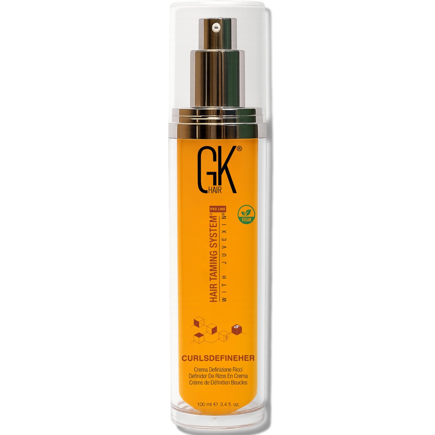 GK HAIR Global Keratin CurlsDefineHer (3.4 Fl Oz/100ml) Curl Defining Cream Curl Activator/Moisturizing Cream, Frizz Control for Natural Hair (3.4 fl