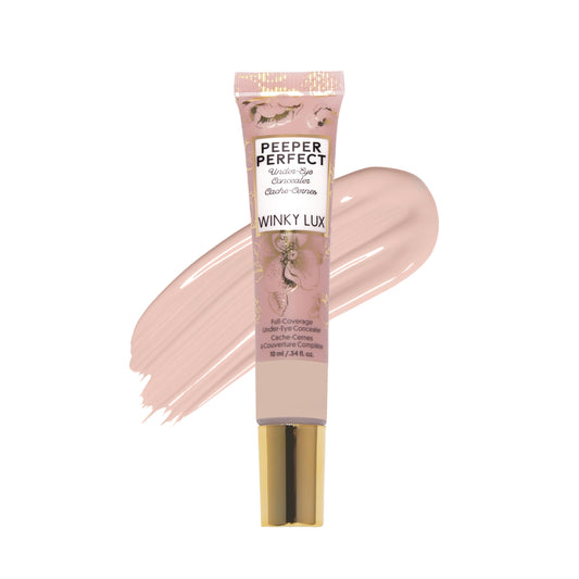 Winky Lux Peeper Perfect Under Eye Concealer, Makeup & Eye Brightener, Full Coverage Concealer for Dark Circles, Color Corrector & Eye Primer,