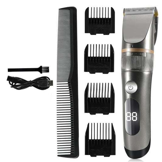 GLESVOWIO Mens Hair Clippers Electric Hair Clipper Hair Trimmer for Men Rechargeable Electric Shaver Beard Barber Hair Cutting Machine for Men Hair Beauty and Personal Care GLESVOWIO