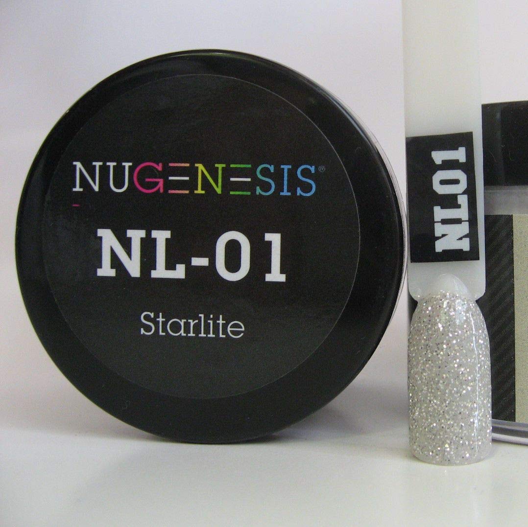 NuGenesis Nail Dipping Powder Color 1.5oz/43g Jar - (NL01 STARLITE) Beauty & Personal Care Nugenesis