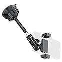 NEEWER Phone Holder for Your Car, 360° Rotating Vacuum Suction Cup Metal Cell Phone Mount Extended Magic Arm Compatible with iPhone Samsung…