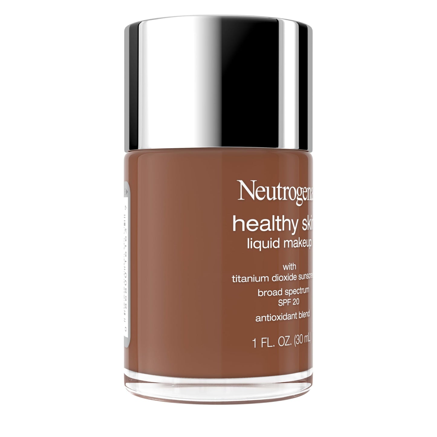 Neutrogena Healthy Skin Liquid Foundation Makeup Broad Spectrum SPF 20 Sunscreen, Medium Coverage, Vit B5, Antioxidants, All Day Wear, Cool Chestnut