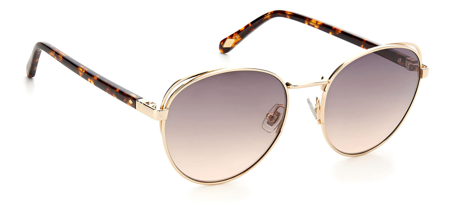 Fossil womens Fossil Female Style Fos 2107/G/S Sunglasses, Gold, 54mm 18mm US