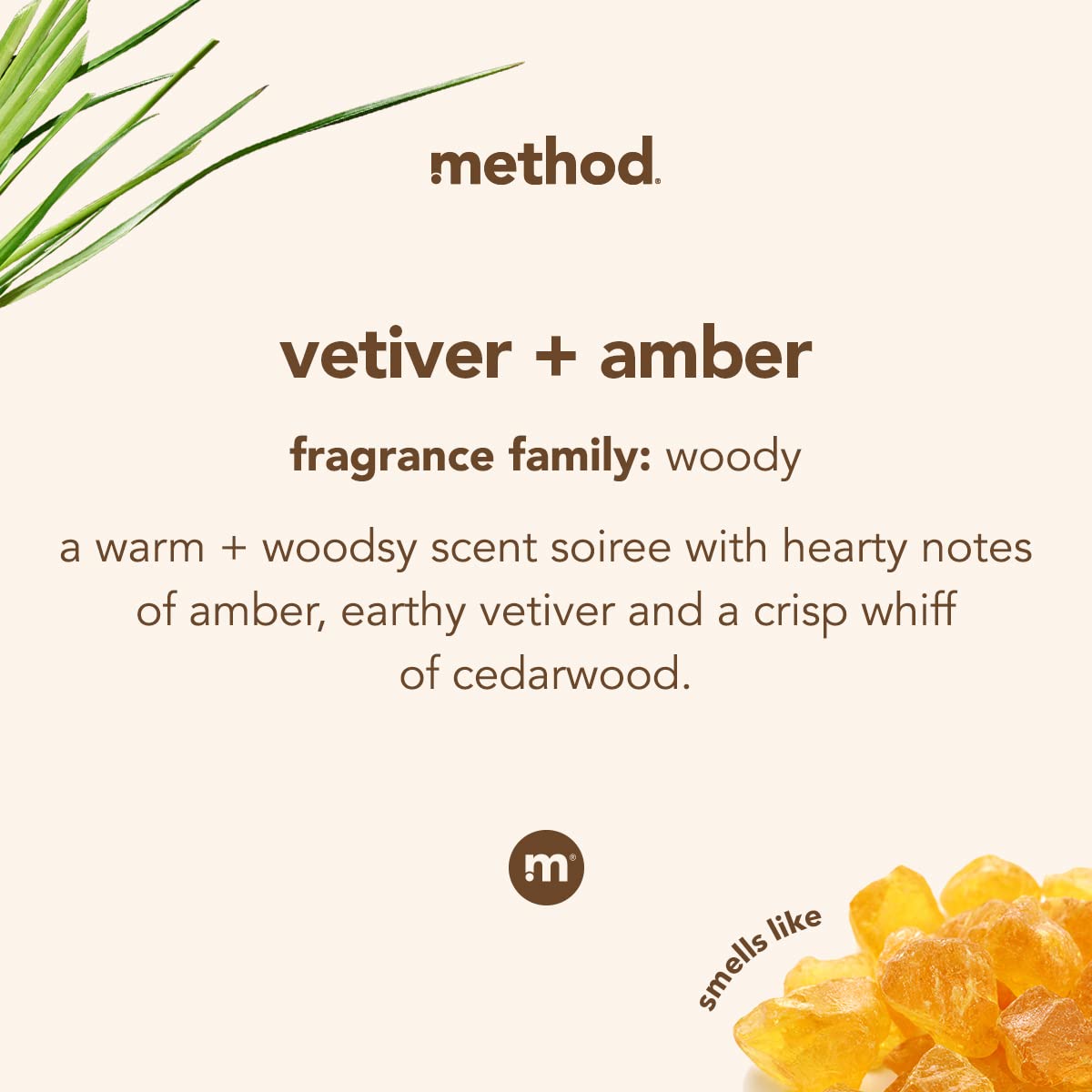Method Gel Hand Soap, Vetiver + Amber, Reusable Black Aluminum Bottle, 12 oz (Pack of 3) Beauty and Personal Care Method