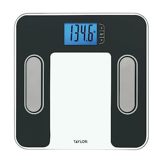 Taylor Digital Glass Body Composition Scale, Bathroom Scale for Body Weight, Measures Body Fat, Body Water, Muscle Mass and BMI, 10-User Recognition…