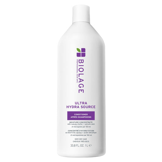 Biolage Ultra Hydra Source Conditioner - Deeply Hydrates and Conditions, Cleanses and Tames Frizz, For Very Dry, Thick, Coarse Hair, Infused