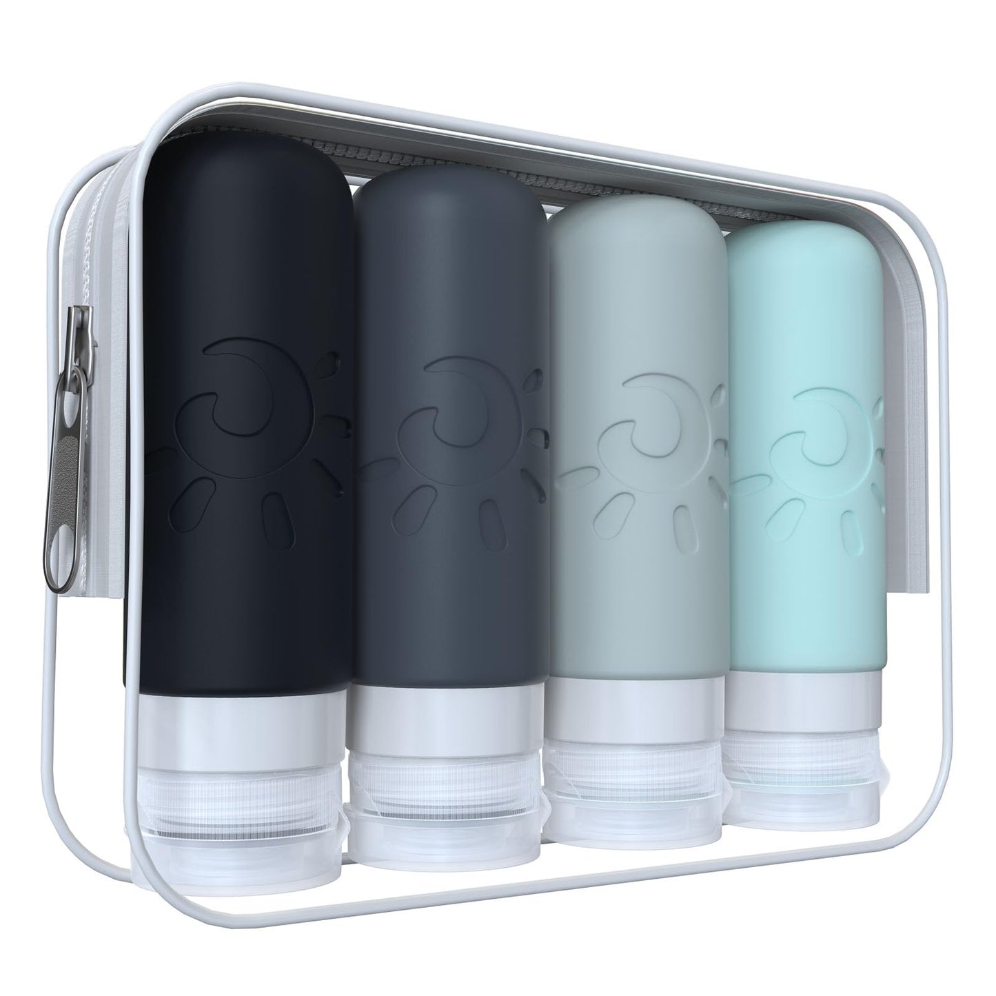Zafit Travel Bottles for Toiletries, TSA Approved Travel Containers 3oz Leak Proof Travel Tubs Refillable Liquid Travel Accessories for Shampoo Beauty and Personal Care Zafit