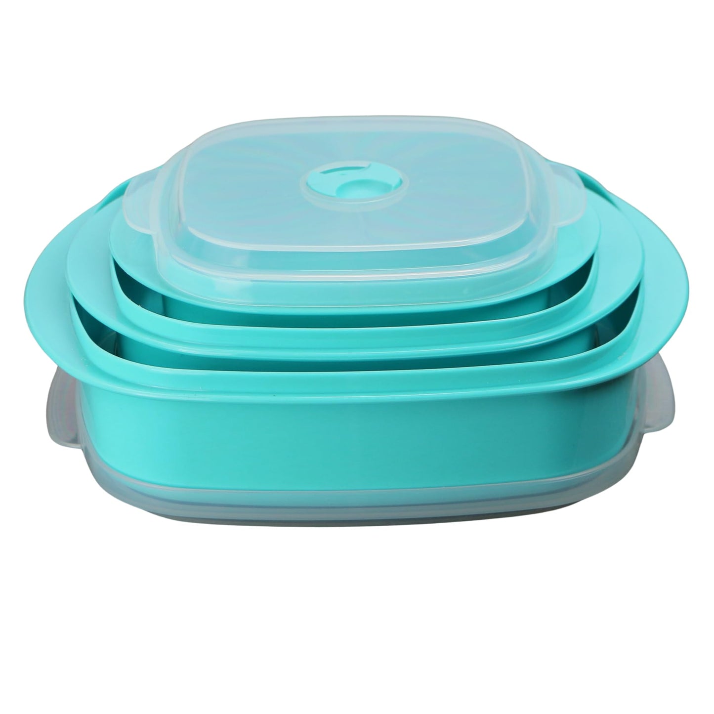 Reston Lloyd Calypso Basics Microwave Cookware, Steamer and Storage Set, Turquoise, Multiple Sizes, 6-Piece