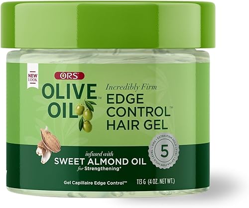 ORS Olive Oil Incredibly Firm Edge Control Hair Gel with Sweet Almond 4 Ounces