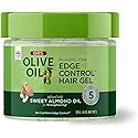 ORS Olive Oil Incredibly Firm Edge Control Hair Gel with Sweet Almond 4 Ounces