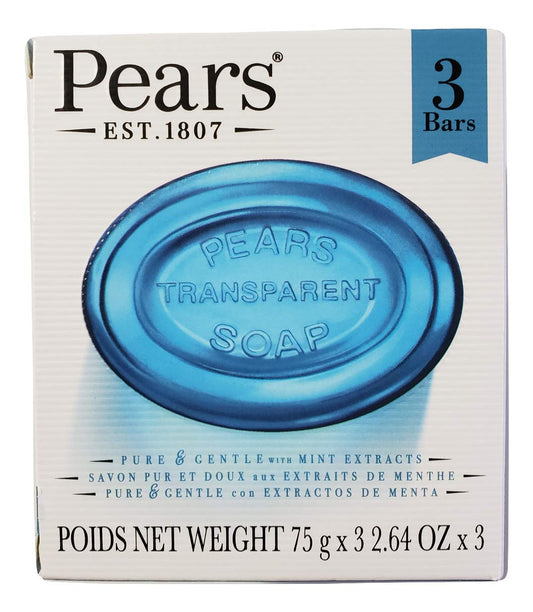 Pears Soap with Mint Extract, 3.5 Ounce Bars, 3 Each Beauty & Personal Care Unilever