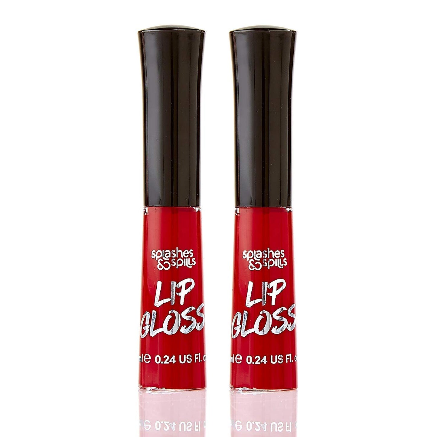 Luxurious Red Lip Gloss - Vibrant Color with Full Coverage and Shiny Finish, Moisturizing Formula Nourishes Lips - 2 Pack - by Splashes & Spills Beauty & Personal Care splashes & spills