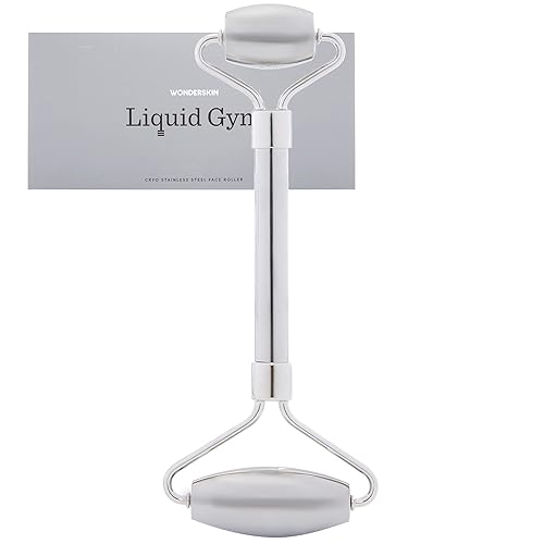 Wonderskin Liquid Gym Facial Roller, Stainless Steel Face Roller Massager for Puffy Eyes and Dark Circles, Face Sculpting Tool