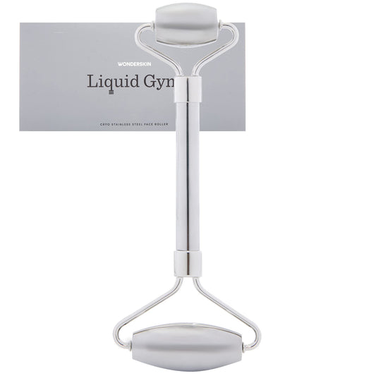 Wonderskin Liquid Gym Facial Roller, Stainless Steel Face Roller Massager for Puffy Eyes and Dark Circles, Face Sculpting Tool