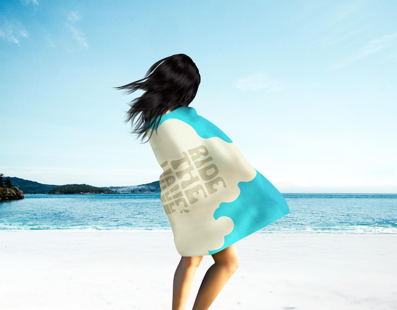 Caroline's Treasures MLM1189TWL3060 Surfer Dog Bernese Mountain Dog Premium Beach Towel Oversized Towel Beach Blanket, Pool, Beach Essentials, Yoga…