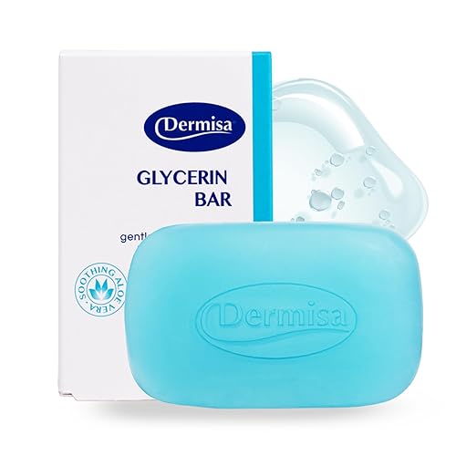 Dermisa Glycerin Bar with Soothing Aloe Vera, Gentle Hydrating Facial Cleanser and Moisturizing Body Soap for All Skin Types, 3.0 Oz
