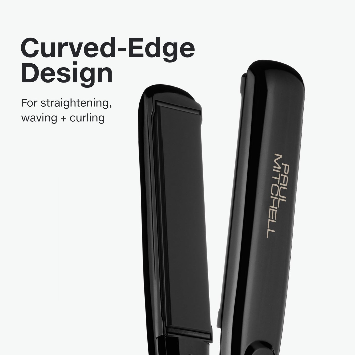 Paul Mitchell Style+ 1" Ceramic Flat Iron, Adjustable Heat Settings, for Straightening + Curling