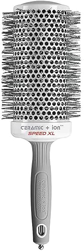 Olivia Garden Ceramic + Ion Speed XL - Extra-Long Round Thermal Hair Brush - Not Electrical - Professional Blowout Brush for Normal to Thick Hair - 3