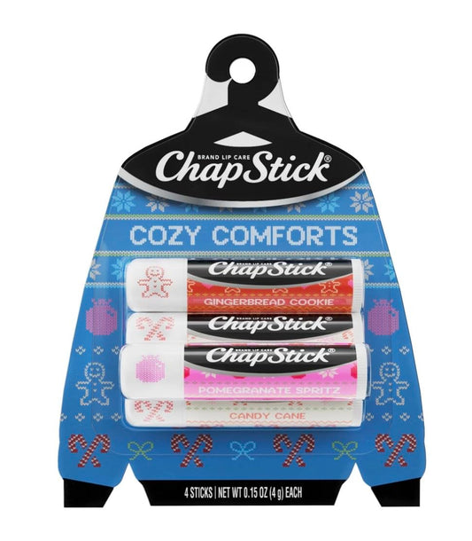 ChapStick Cozy Comforts Lip Balm Holiday Gift Set, 4 Pack Variety Beauty and Personal Care ChapStick