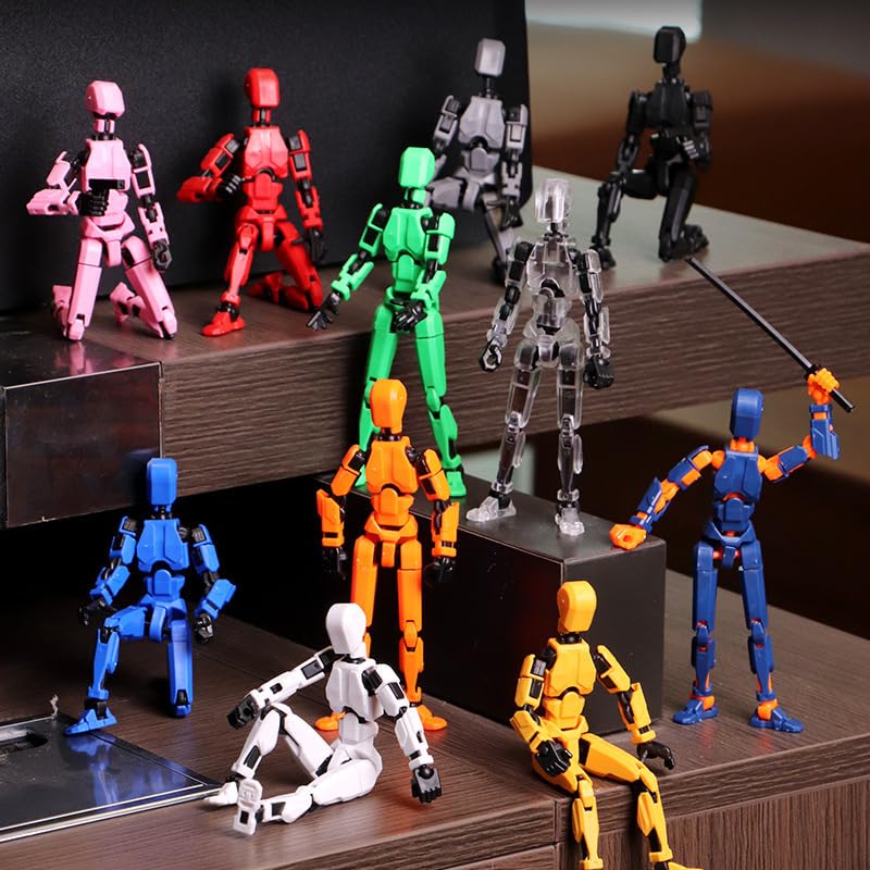 2025 Titan 13 Action Figure Set – 9pcs 3D Printed Multi-Jointed Dummy Robot & Nova Figures, Collectible Desktop Decorations