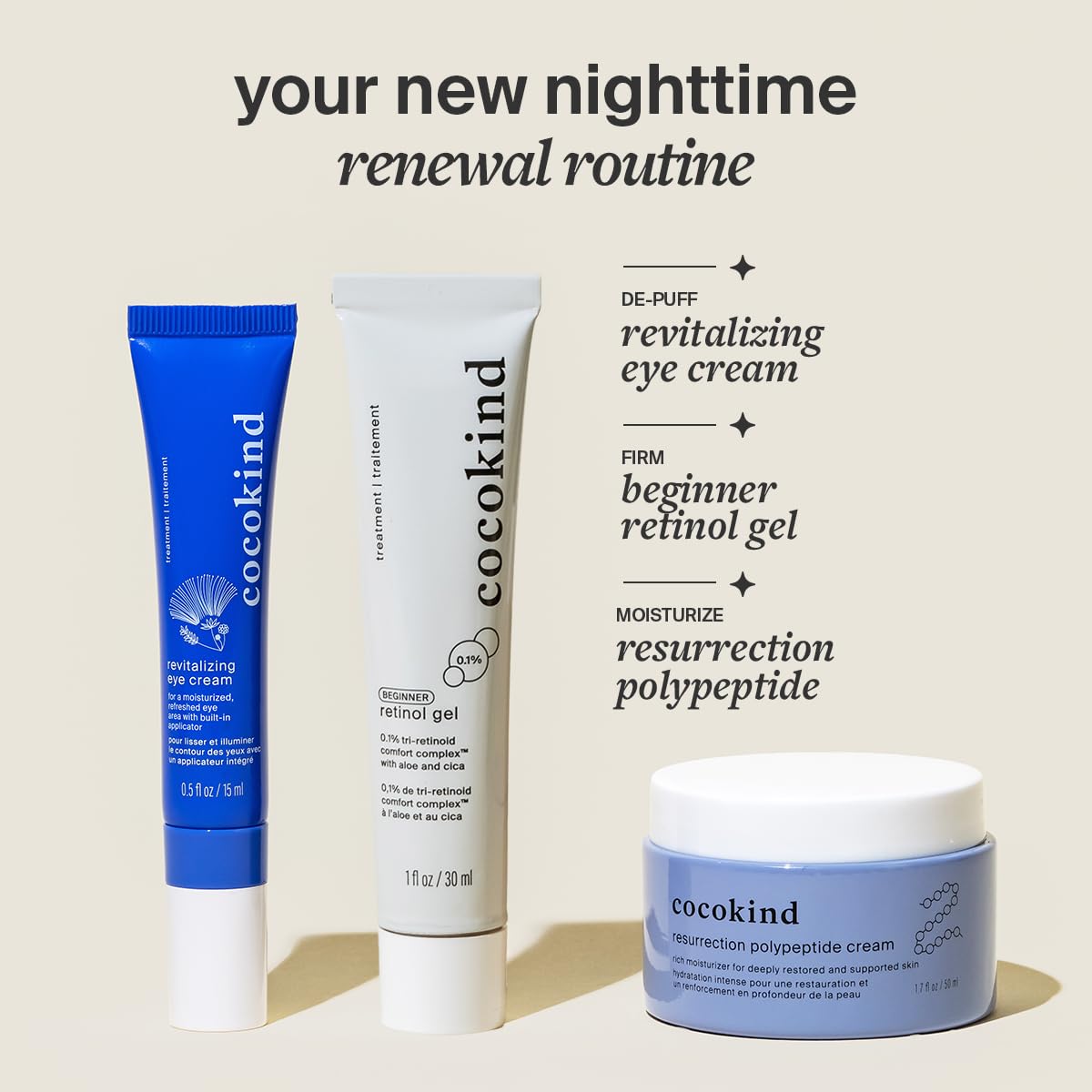 Revitalizing Eye Cream by Cocokind, Depuff & Reduce Fine Lines and Wrinkles, Cream for Firmer and Brighter Looking Eye Area, Hydrating with a Cool
