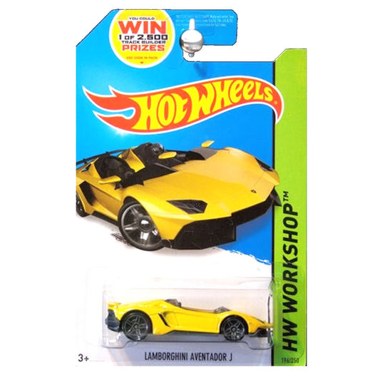 Hot Wheels 2014 HW Workshop All Stars Lamborghini Aventador J in Yellow