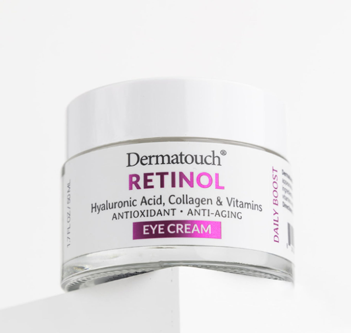 DERMATOUCH Retinol Eye Cream With Hyaluronic Acid, Vitamin C, A, & E, Collagen, & Caffeine, Under Eye Moisturizer With Vitamins & Antioxidants, Gluten