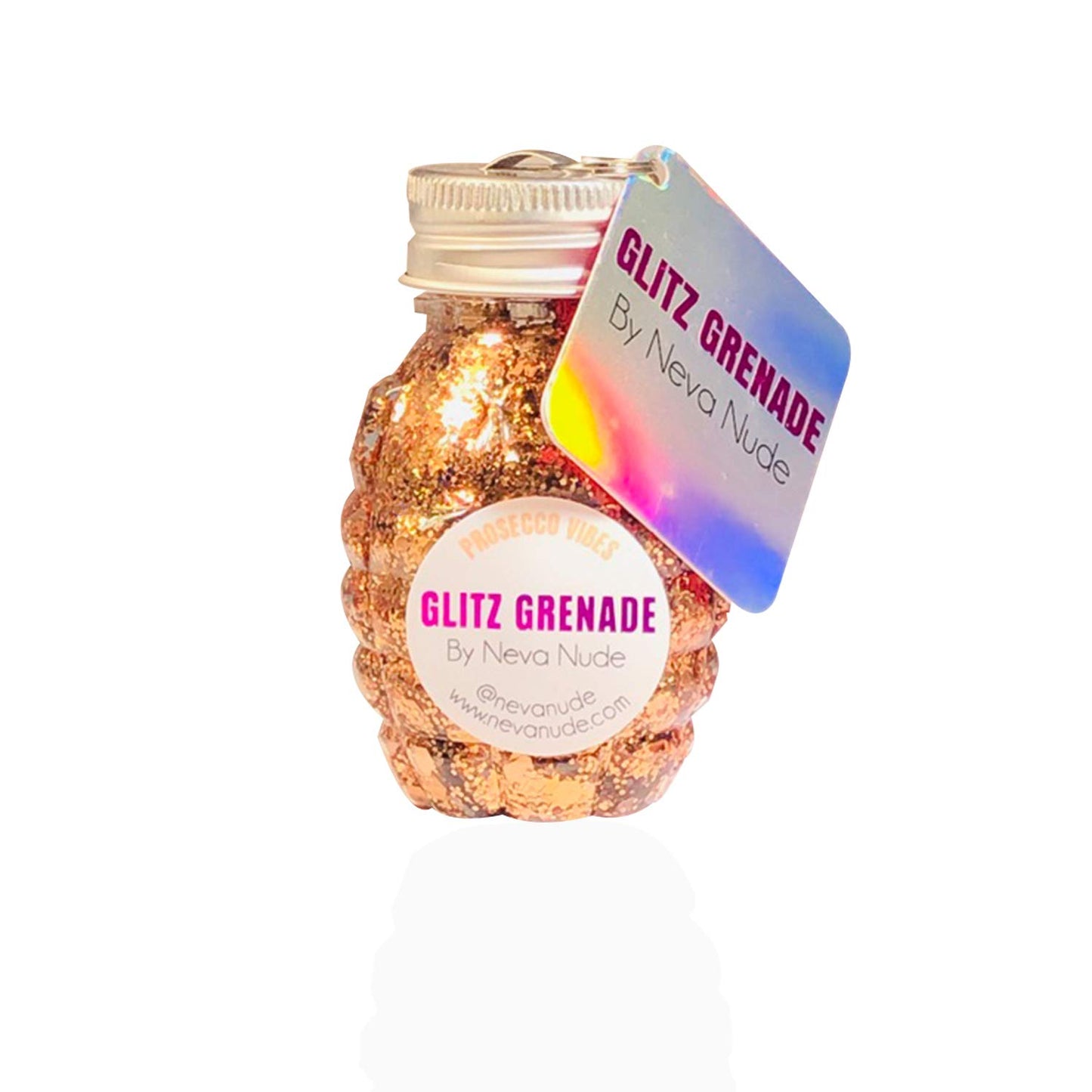 Neva Nude Face and Body Glitter Keychain - Chunky Glitter in Aloe for Festivals, Raves, and More | Cosmetic Grade | Super Sparkly, Holographic