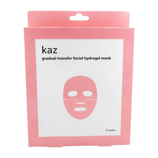 Waxness Kaz Gradual Transfer Facial Hydrogel Mask Hydrating Face Mask with Hyaluronic Acid & Niacinamide 1.05 oz (30 g), 4 Pack - Professional Skin Beauty and Personal Care Waxness