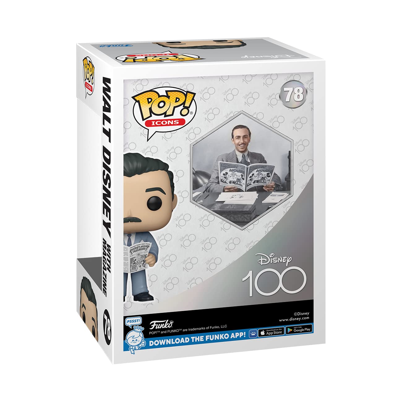 Funko Pop! Icons: Disney 100 - Walt Disney with Magazine