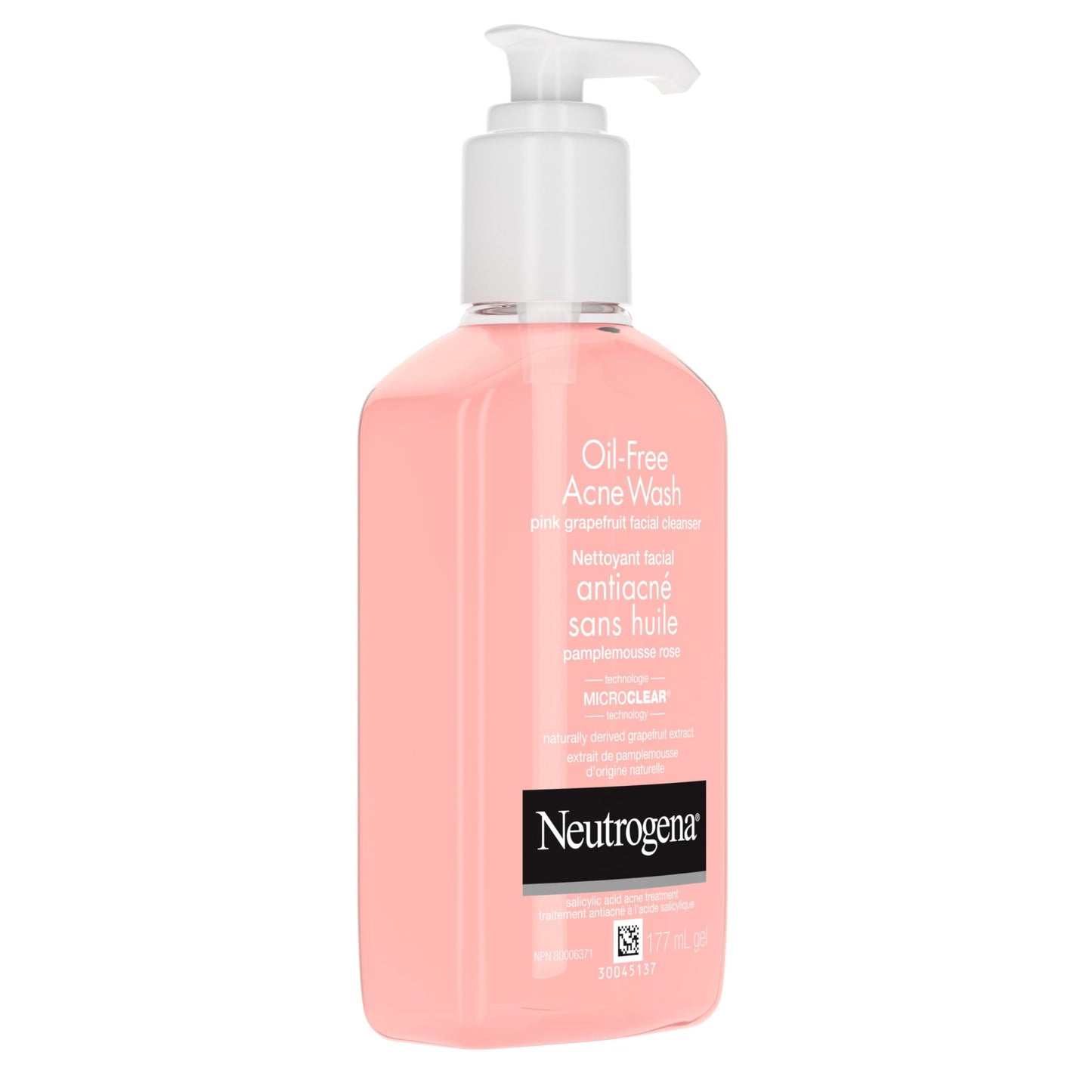 Neutrogena Oil-Free Acne Wash Facial Cleanser, Pink Grapefruit, 6 Ounce