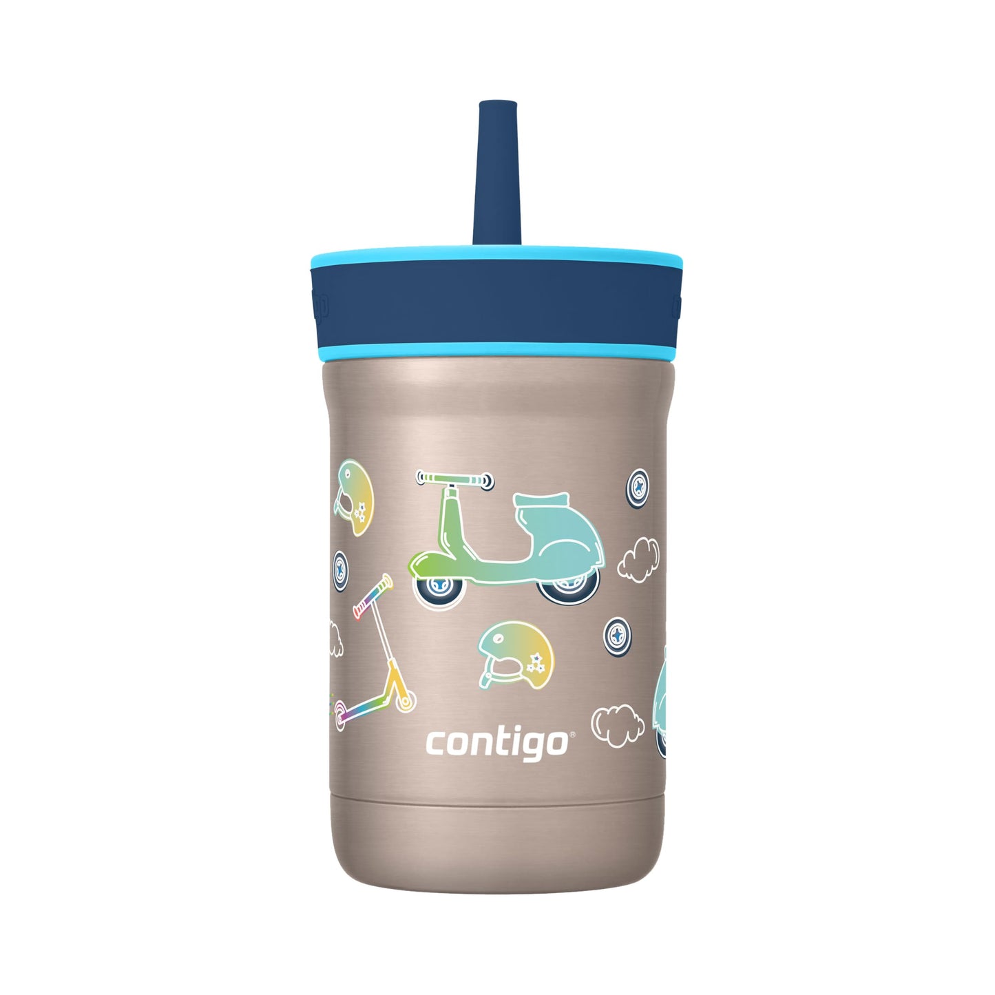 Contigo Leighton Straw Tumbler, 12 oz, Juniper (Scootin)