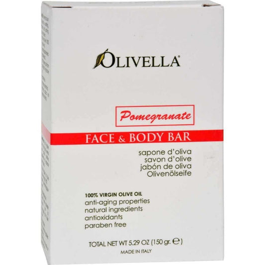 Olivella Face and Body Bar Soap, Pomegranate, 5.29 Ounce Beauty & Personal Care Olivella