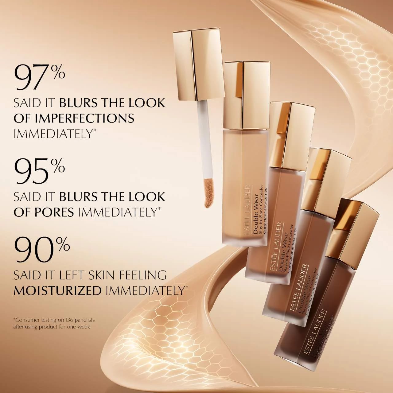 Estée Lauder Double Wear Stay-in-Place Flawless 24-Hour Concealer | Longwear | Soft Matte Finish, Medium-to-Full Coverage | Hydrating, 0.4 Fl Oz, 8N