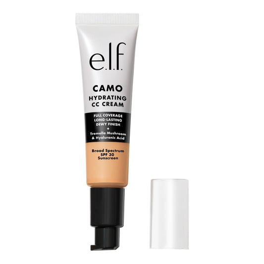 e.l.f. Hydrating Camo CC Cream, SPF 30, Color Correcting Full Coverage Foundation For A Dewy Finish, Vegan & Cruelty-Free, Light 210 N