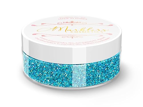 MARBLERS Holographic Face & Body Glitter [Holo Maui] 0.18oz (5g) | Fine | Non-Toxic | Vegan | Cruelty-Free | Festival, Rave & Party Makeup | Eye