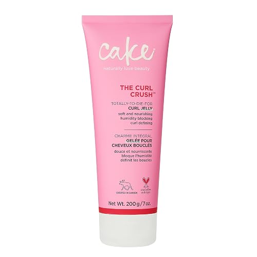 Cake Beauty Curl Jelly, The Curl Crush - Moisturizes & Nourishes Curls - Lightweight for Soft Hold & Shiny Finish - Humidity Blocking For Frizz