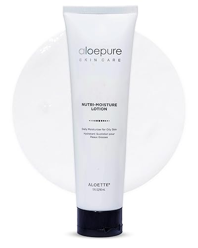 Aloette Facial Moisturizer for Oily & Irritable Skin, Nutri Moisture Lotion - Lightweight Daily Moisturizer for Uneven Skin Tone, Breakouts & Acne