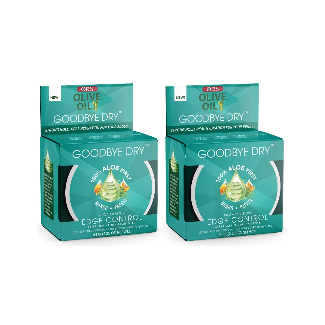 ORS Goodbye Dry Mega Moisture Edge Control Extra Firm Gel 2.25 oz - Pack of 2