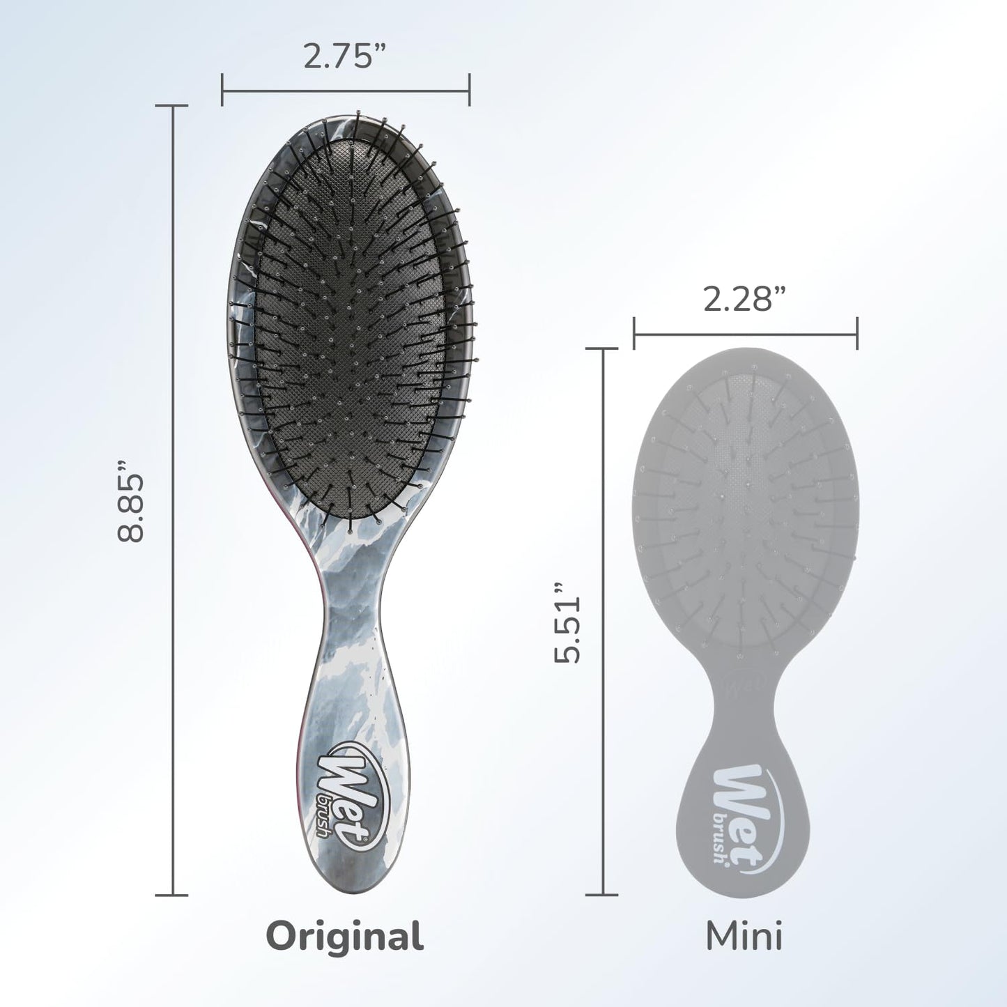 Wet Brush Original Detangler Brush - Metallic Marble, Onyx - All Hair Types - Ultra-Soft IntelliFlex Bristles Glide Through Tangles with Ease