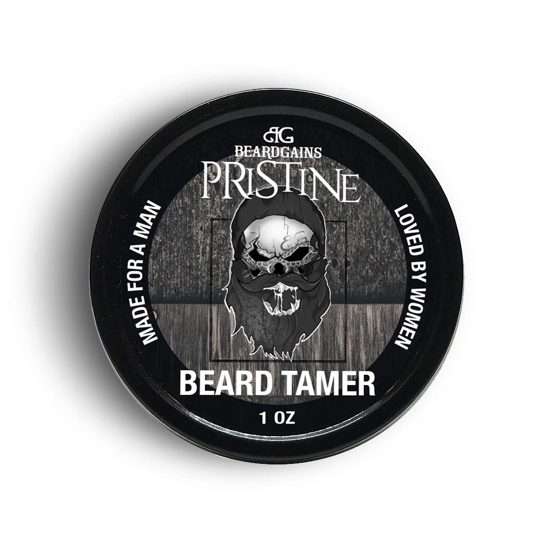 Beard Gains Organic Beard Tamer Tinted Wax: shape, style & groom facial hair with natural hold. Easy wash-out, all-day control. For all beard types