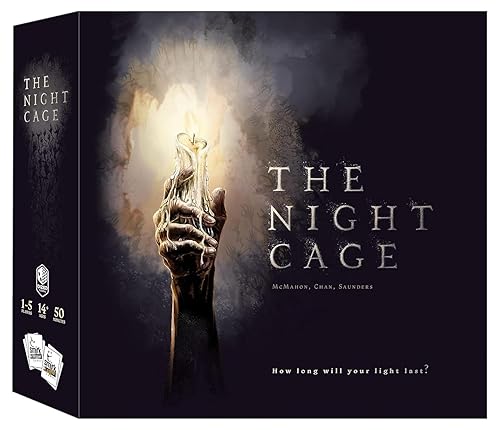 The Night Cage by Smirk and Dagger, a Spooky Cooperative Strategy Game, 1-5 Players Lost in a Dark Maze with only a Candle, Fun Horror Themed Tile…