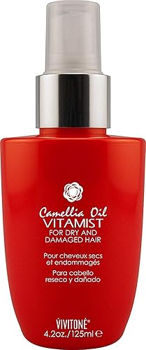 Vivitone Camellia Oil Vitamist 4.2 oz. - Leave-in treatment spray that repairs, Protects color from fading and prevents split ends, Detangles, softens